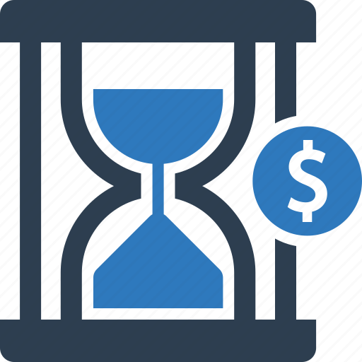 Hourglass, loan, money, time, time is money icon - Download on Iconfinder
