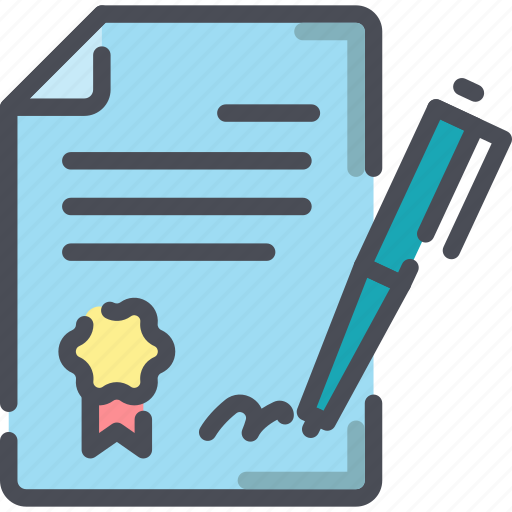 Agreement, contract, deal, document, paper, pen, signature icon - Download on Iconfinder