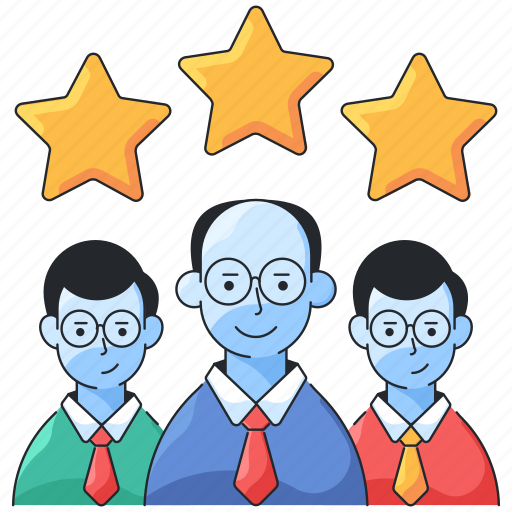 Team rating, star, rating, rate, group rating, friend rating, testimonials icon - Download on Iconfinder