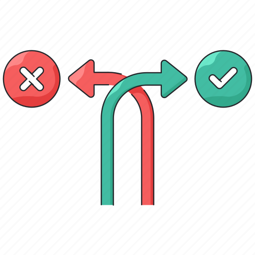 Forked, way, choice, direction, arrow, sign, path icon - Download on Iconfinder