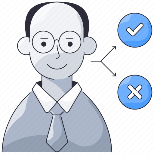 Decision, choice, man, concept, businessman, male, cross icon - Download on Iconfinder