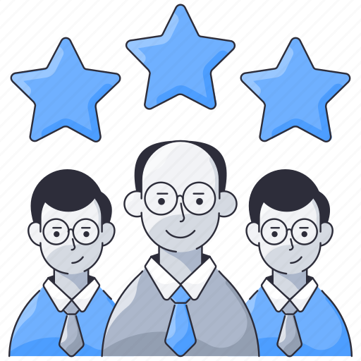 Team rating, star, rating, rate, group rating, friend rating, testimonials icon - Download on Iconfinder