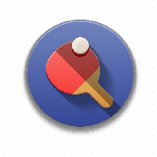 Colorful, flat icon, ping pong, ping pong rocket, sports, table tennis icon - Download on Iconfinder