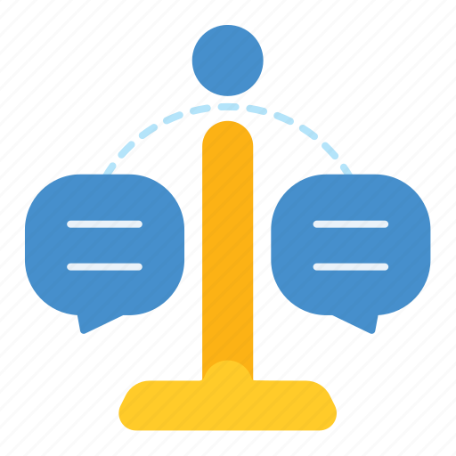 Balance, scale, conversation, talk, business, creative icon - Download on Iconfinder