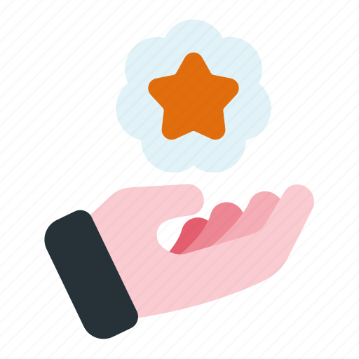 Hand, gesture, star, loyal, royalti icon - Download on Iconfinder