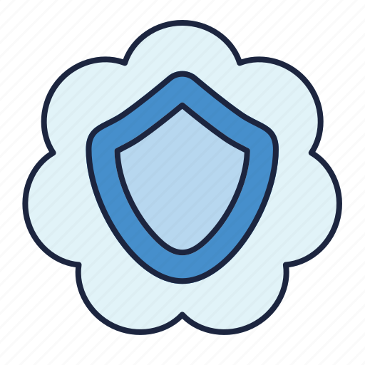 Cloud, computing, data, secure, security, shield icon - Download on Iconfinder