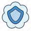 cloud, computing, data, secure, security, shield 