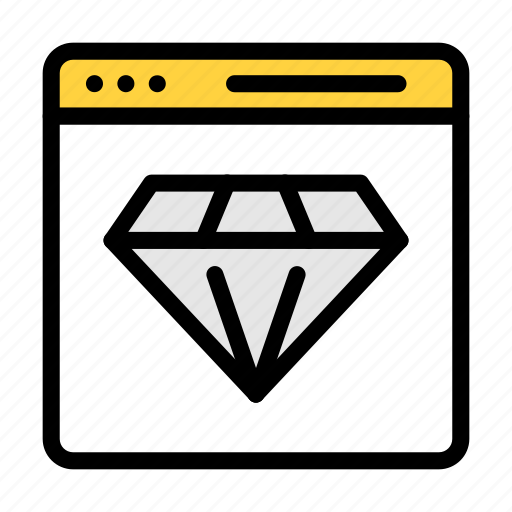 Diamond, gem, webpage, business, premium icon - Download on Iconfinder