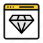 diamond, gem, webpage, business, premium 