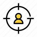 target, focus, user, profile, account