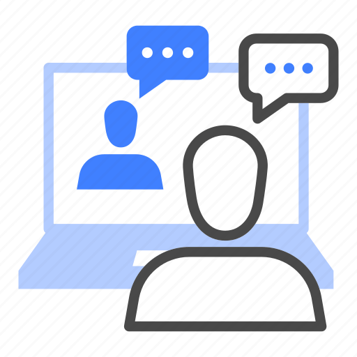 Video meeting, call, webinar, conversation, dialogue, communication, conference icon - Download on Iconfinder