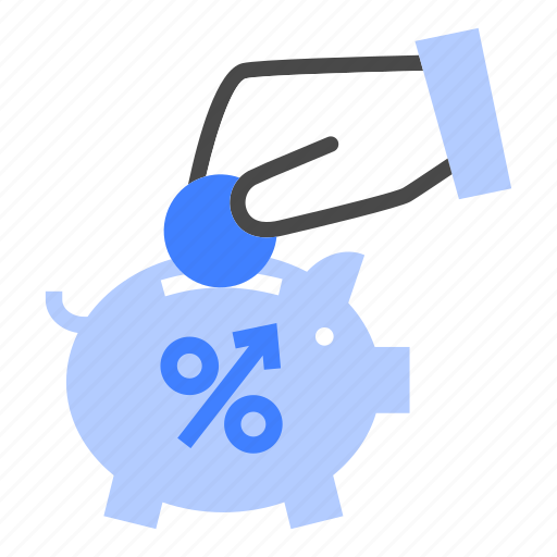 Saving, plan, piggy bank, hand, coin, process, money icon - Download on Iconfinder