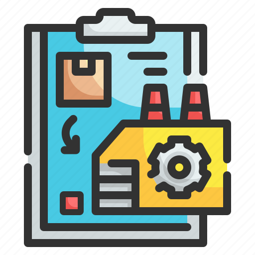 Factory, manufacture, process, report, storage icon - Download on Iconfinder