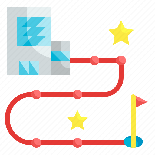 Company, building, workplace, goal, route icon - Download on Iconfinder