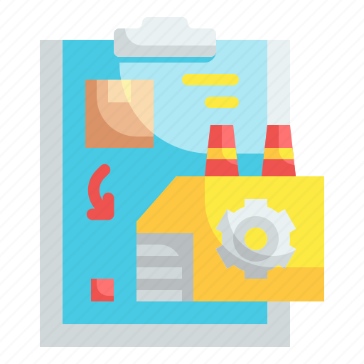 Factory, manufacture, process, report, storage icon - Download on Iconfinder