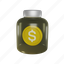 coin jar, savings, money, finance, dollar 