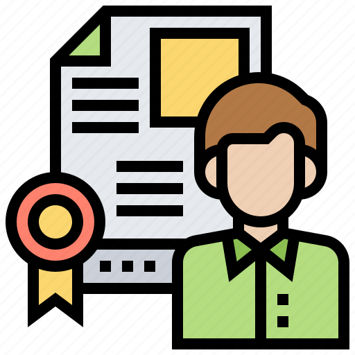 Businessman, certification, employment, resume icon - Download on Iconfinder