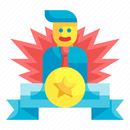 Outstanding, excellence, excellent, medal, man icon - Download on Iconfinder