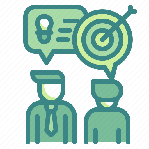 Communication, conversation, talking, businessman, target icon - Download on Iconfinder
