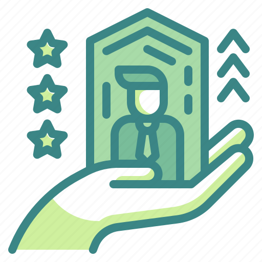 Promoted, advertising, rating, businessman, growth icon - Download on Iconfinder