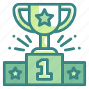trophy, podium, success, reward, award