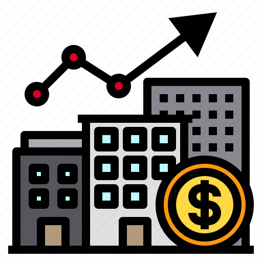 Building, business, coin, growth, money icon - Download on Iconfinder