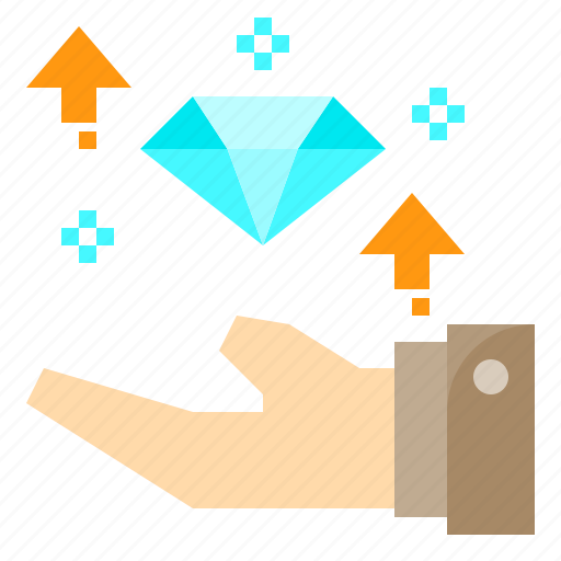 Business, cash, daimond, growth, hand, money icon - Download on Iconfinder