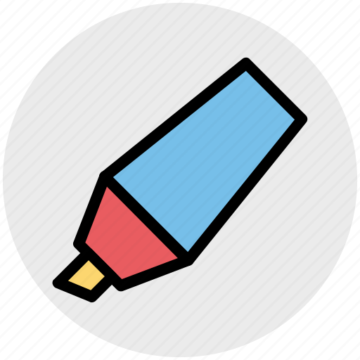 Color fill, education, felt, highlight, marker, pen, tip icon - Download on Iconfinder