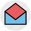 envelope, letter, mail, message, open, open envelope 