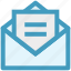 envelope, file, letter, mail, message, open envelope 