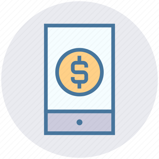 Cell, coin, dollar, mobile, mobile banking, phone icon - Download on Iconfinder