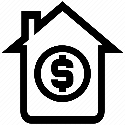 Cash, dollar sign, home, house, online, property, property value icon - Download on Iconfinder