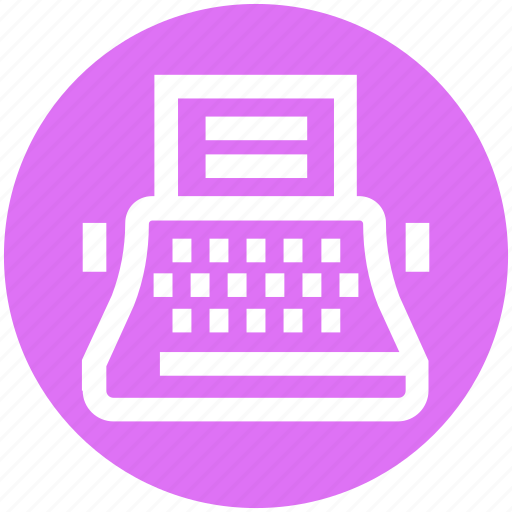 Copywriter, creative writer, machine, paper, typewriter, writer icon - Download on Iconfinder