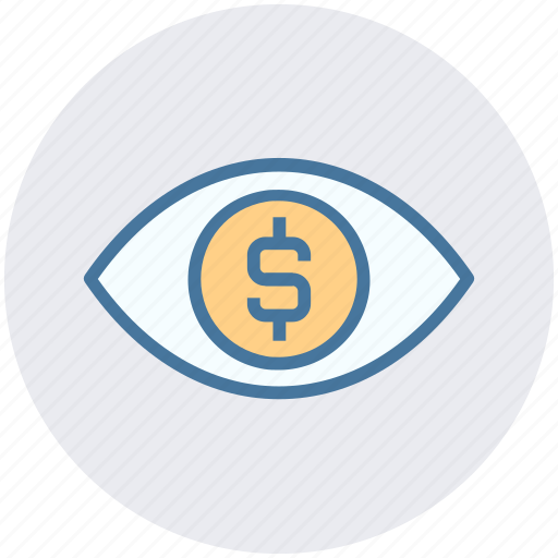 Business, businessman eye, coin, dollar, dollar sign, money, view icon - Download on Iconfinder