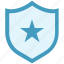 badge, premium, protection, rating, shield, star, votes 