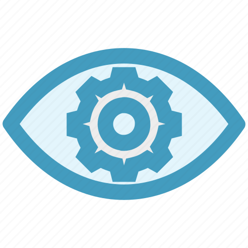 Cogwheel, creative, eye, gear, process, view, vision icon - Download on Iconfinder