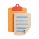 clipboard, paper, document, file, report, stationery 