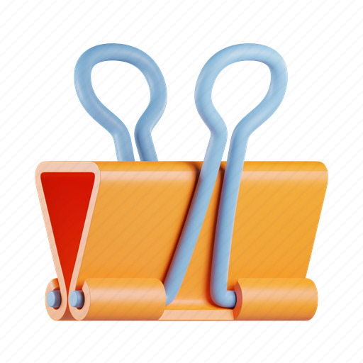 Binder clip, attachment, stationery, clip, tool 3D illustration - Download on Iconfinder