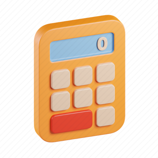 Calculator, machine, calculation, technology, device, gadget 3D illustration - Download on Iconfinder