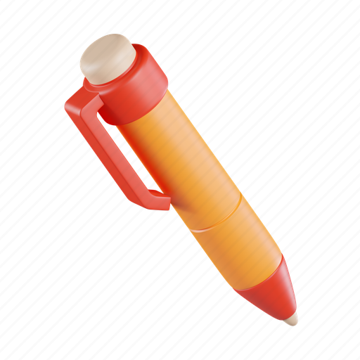 Pen, stationery, tool, writing, write 3D illustration - Download on Iconfinder