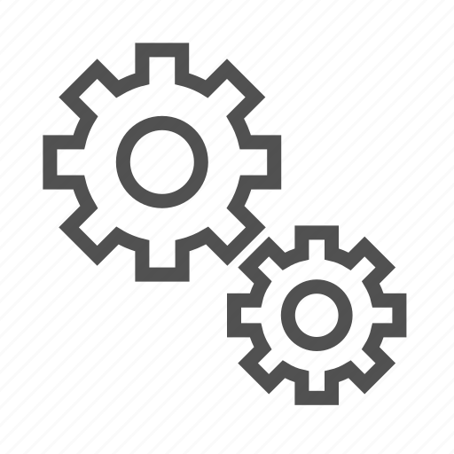 Gears, outline, process, settings, system icon - Download on Iconfinder