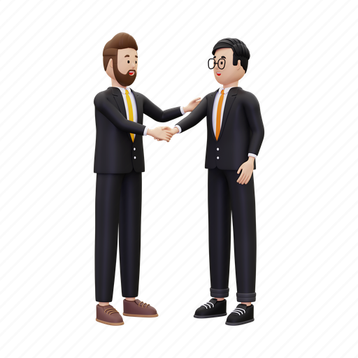 Partner, deal, agreement, partnership, handshake, signature, businessman 3D illustration - Download on Iconfinder