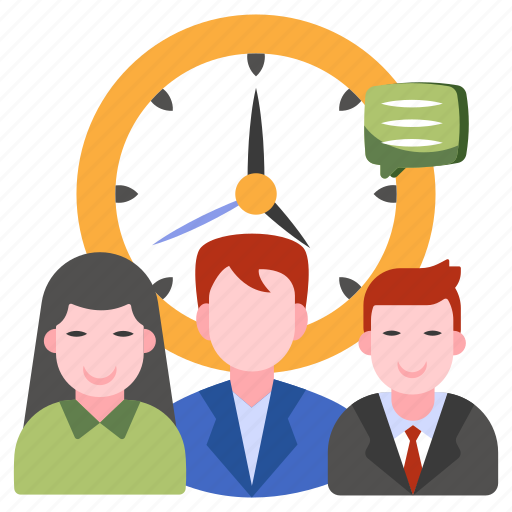 Meeting time, working time, work hours, employee efficiency, employee productivity icon - Download on Iconfinder