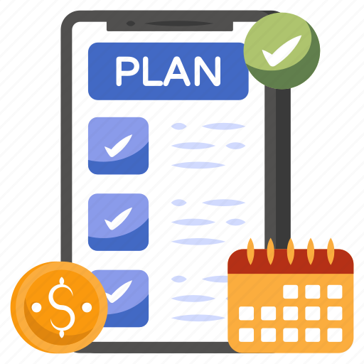 Financial plan, list, checklist, financial schedule, todo icon - Download on Iconfinder