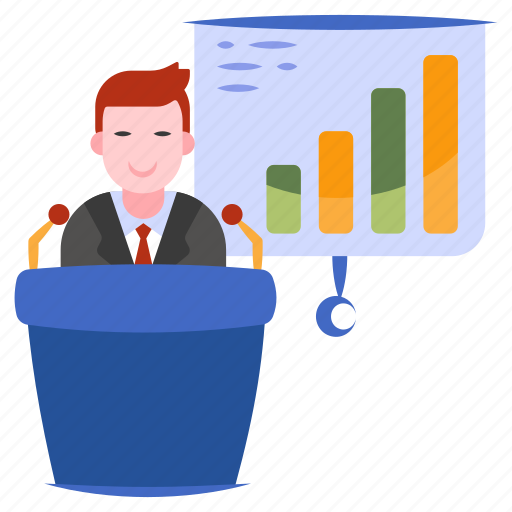 Business conference, business presentation, graphical representation, infographic, statistics icon - Download on Iconfinder