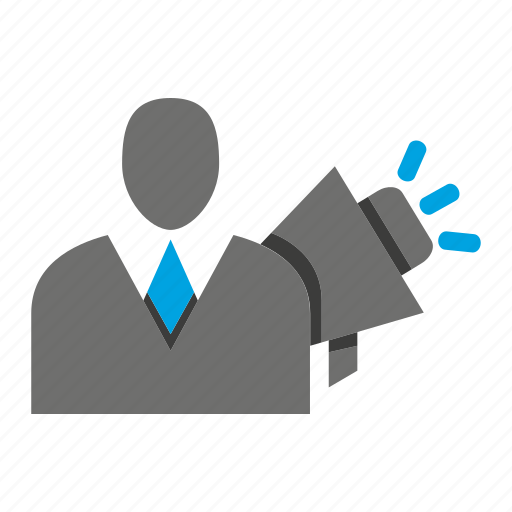 Announce, avatar, business man, megaphone, office, person, profile icon - Download on Iconfinder