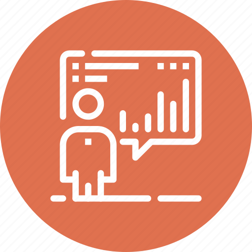 Analytics, board, chart, man, presentation, report, statistics icon - Download on Iconfinder