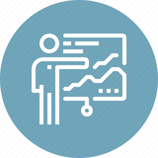 Analytics, board, chart, man, presentation, report, statistics icon - Download on Iconfinder