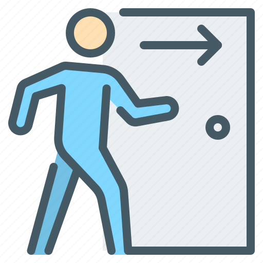Dismissal, employee, exit, go out, layoff, leave, person icon - Download on Iconfinder