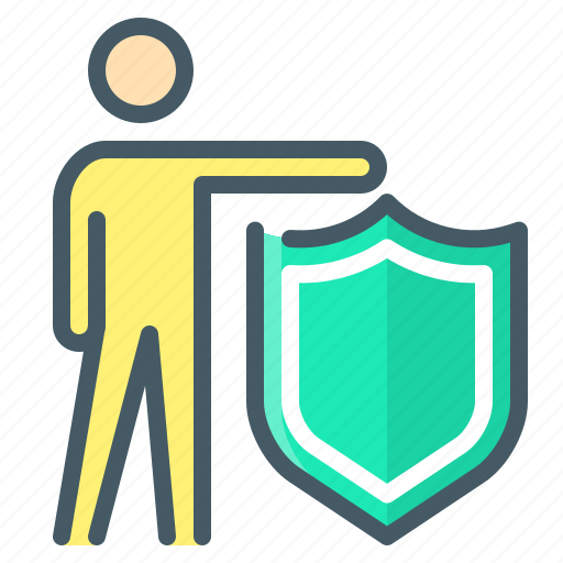 Insurance, person, protection, security, shield icon - Download on Iconfinder